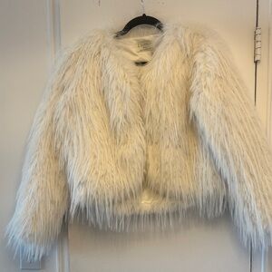 Z Supply Cream Faux Fur Jacket